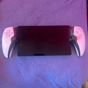 Pink Gaming Console with Controllers
